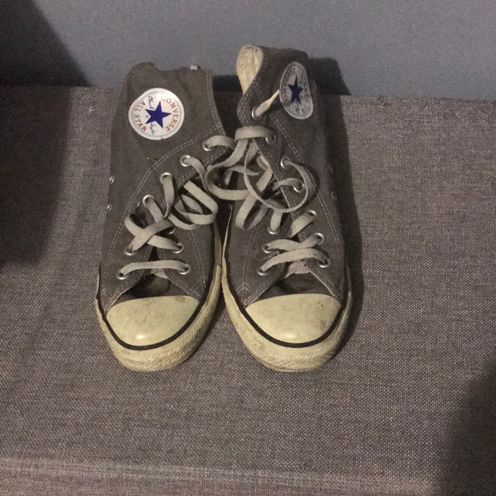Gray Chuck Taylor high tops